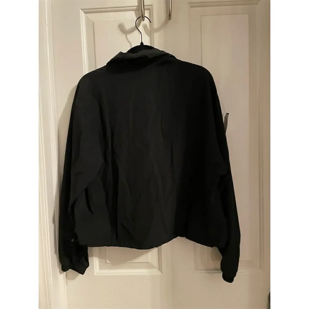 Rae Mode Women's Black Half-Zip Pullover Jacket Size M Casual Activewear